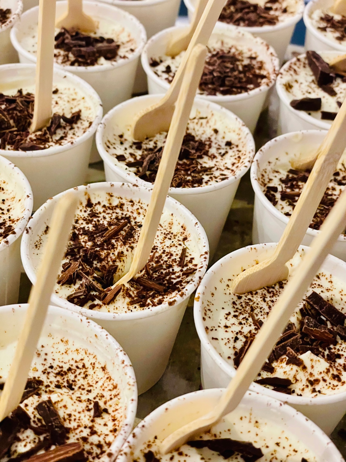Tiramisu cups served at our tiramisu workshop