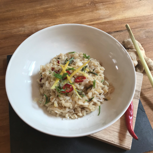 RISOTTO WITH CITRUS, MUSHROOMS AND PARMIGIANO REGGIANO CHEESE (X2)