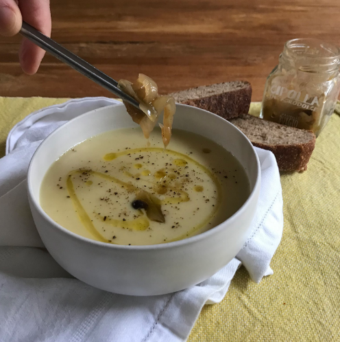 POTATO AND LEEK SOUP WITH ‘CIPOLLA IN AGRODOLCE’ (X2)