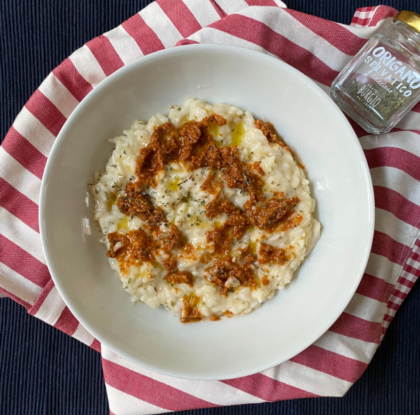 RISOTTO WITH 3 CHEESES AND SUNDRIED TOMATO PESTO (X2)