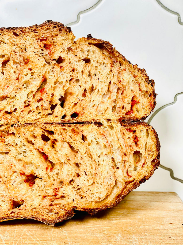 Sourdough bread with Sicilian Tomato paste
