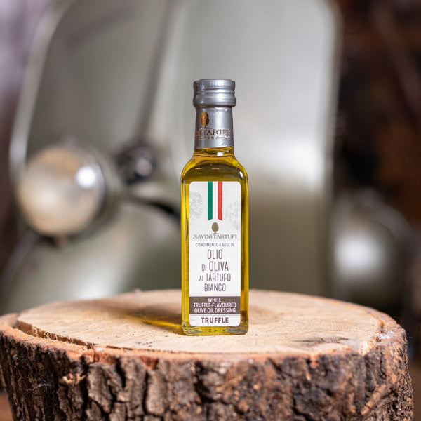 White truffle-flavored olive oil dressing - Olio di Oliva al Tartufo Bianco