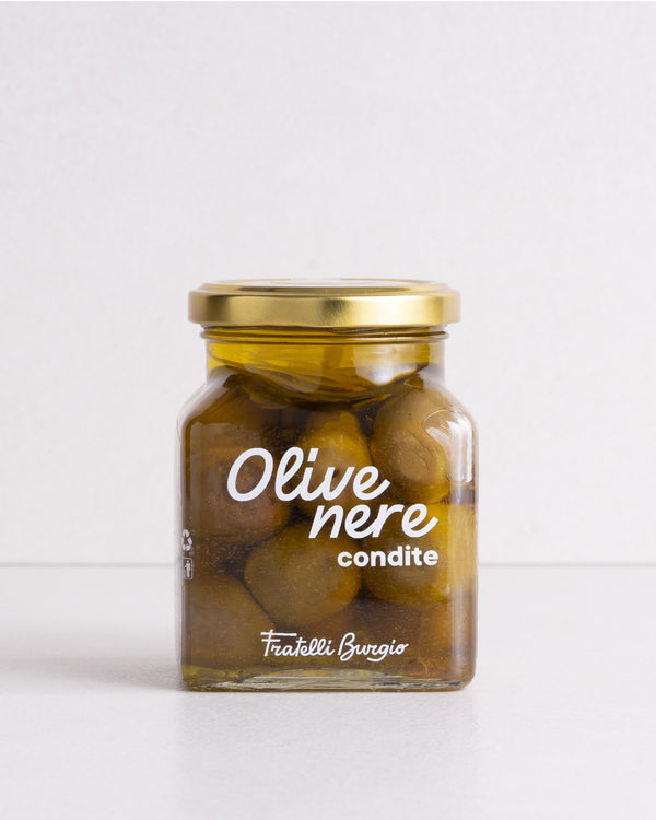 Black Sicilian Seasoned Olives - Olive Nere Siciliane Condite