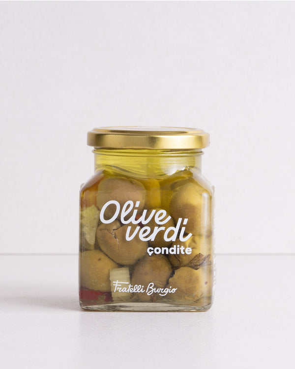 Green Sicilian Seasoned olives - Olive verdi siciliane condite