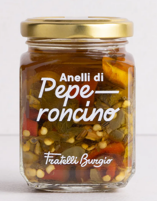Seasoned red hot chili peppers - rings (Anelli)