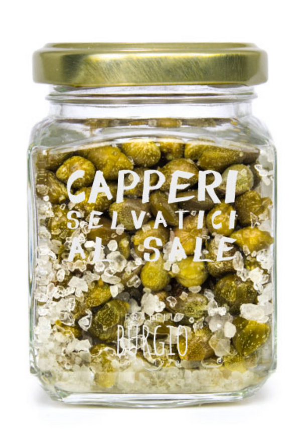 Wild Salted capers in jar - Capperi Selvatici al Sale