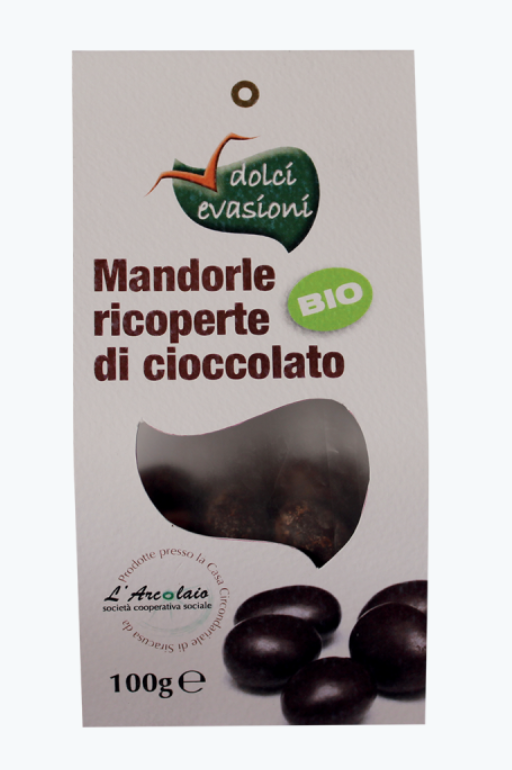 Organic Chocolate Coated Sicilian Almonds - Mandorle ricoperte di cioccolato